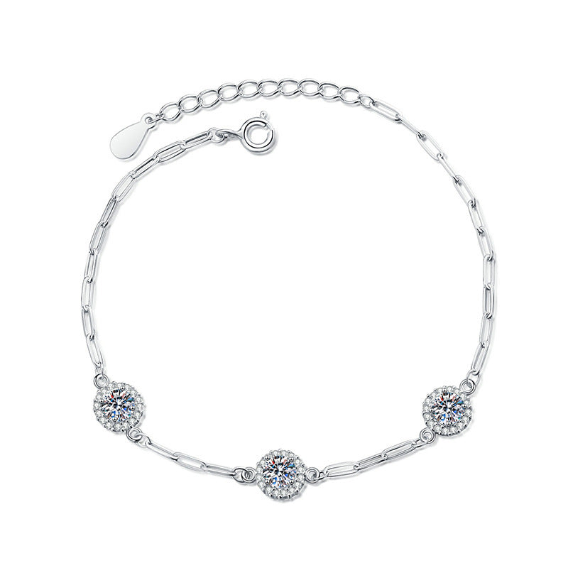 Sterling Silver Bracelet Diamond Bracelet