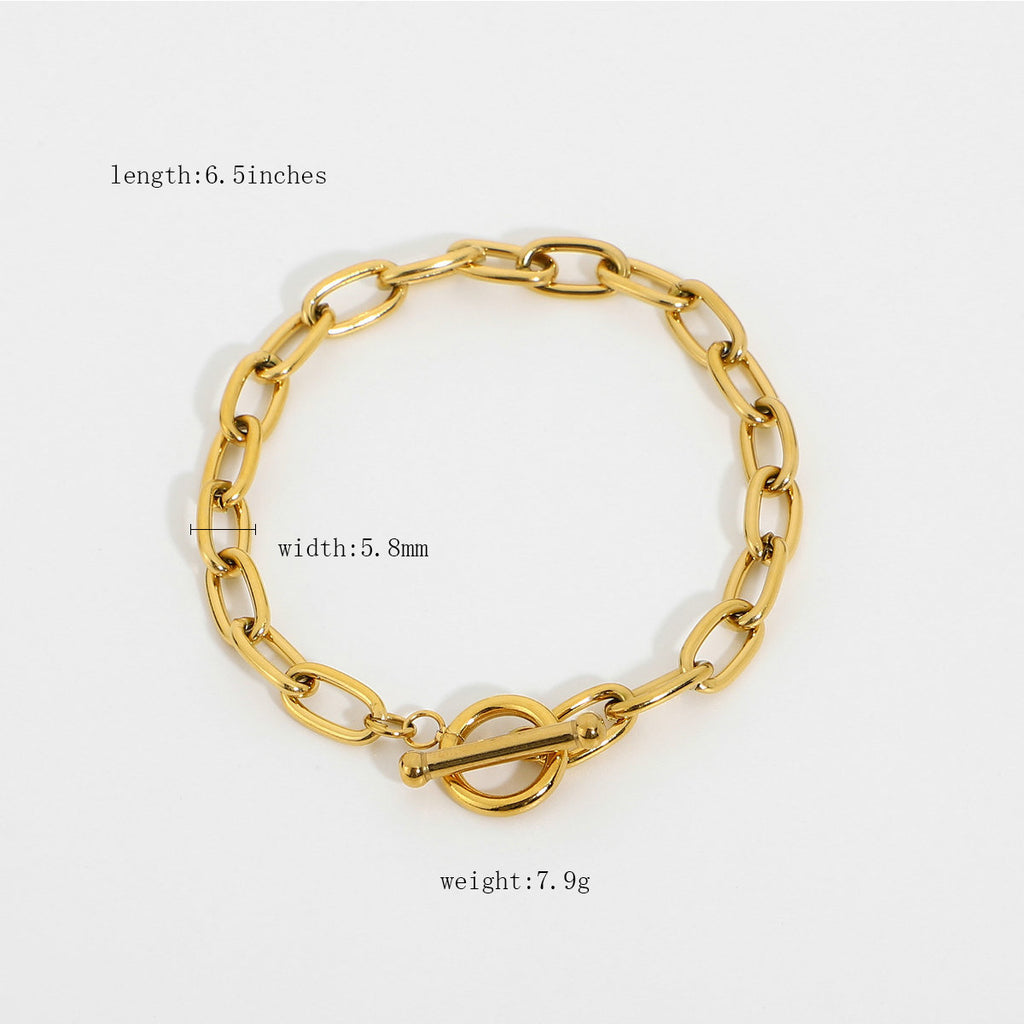 Gold Paperclip Bracelet