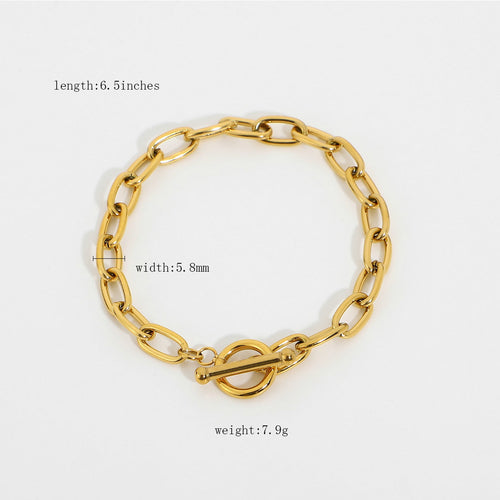 Gold Paperclip Bracelet